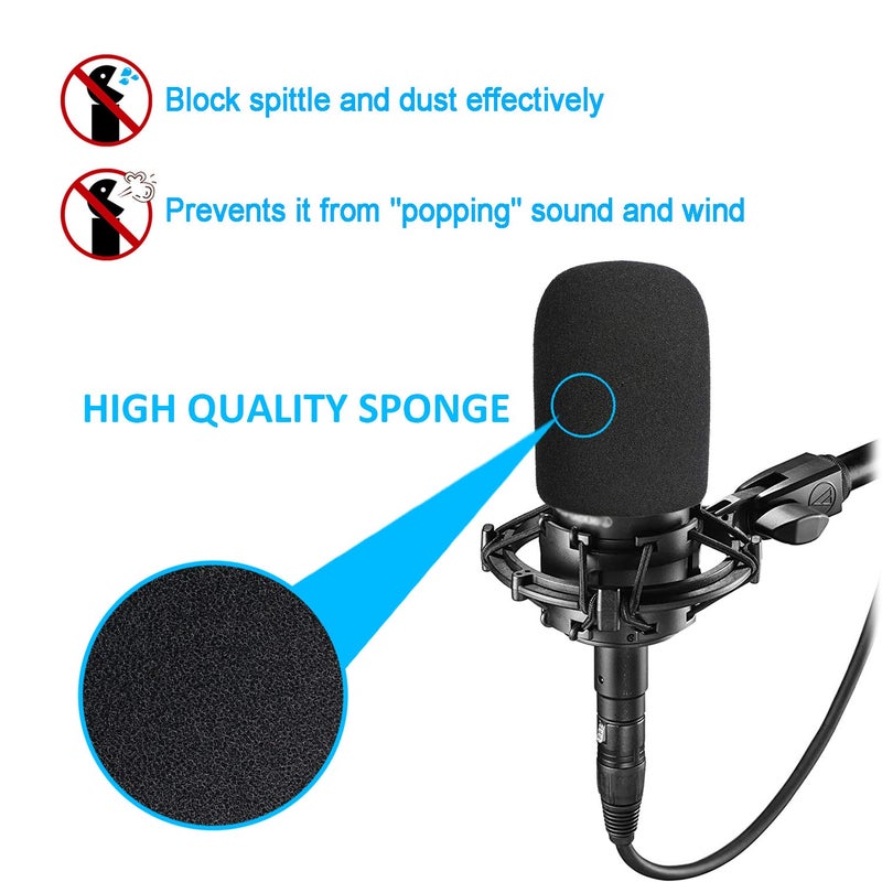 SUNMON غطاء زجاج أمامي SUNMON AT2035 - فلتر صوت مثالي من رغوة لتقنية ميكروفون Audio Technica AT2035 للحصول على صوت نظيف - Image 3